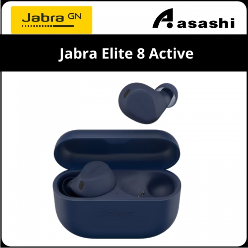 Jabra Elite 8 Active-Navy True Wireless Earbud (2 yrs Limited Hardware Warranty)