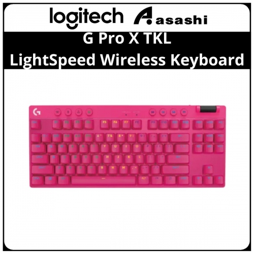 Logitech G PRO X TKL LightSpeed Wireless Bluetooth Gaming Keyboard - MAGENTA (Tactile)