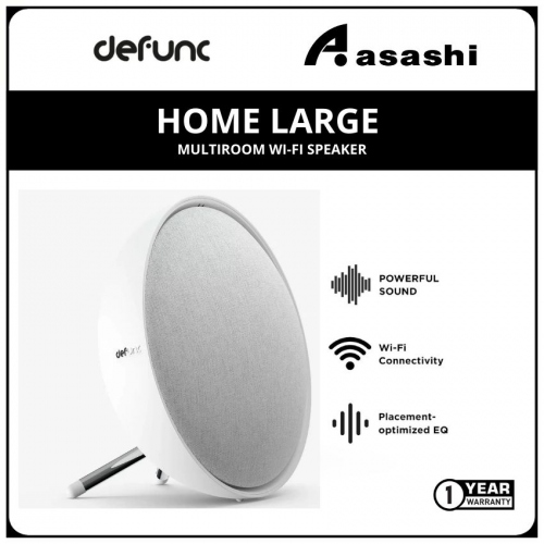 Defunc HOME LARGE Multiroom Wi-Fi Speaker - White (1 yrs Limited Hardware Warranty)