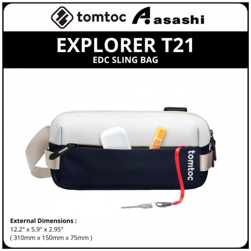 Tomtoc T21S1B1 (Inky Blue) EXPLORER T21 EDC Sling Bag