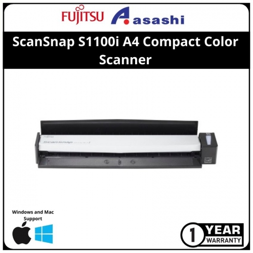Fujitsu ScanSnap S1100i A4 Compact Color Scanner