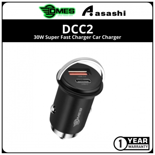DMES DCC2 30W Super Fast Charger Car Charger - 1Y