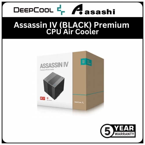 Deepcool Assassin IV (BLACK) Premium CPU Air Cooler - 5 Years Warranty (LGA1700/1200/115x/AM4/AM5)