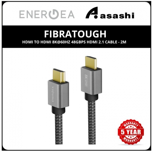 Energea FIBRATOUGH HDMI to HDMI 8K@60HZ 48GBPS HDMI 2.1 Cable - 2m (5yrs Limited Hardware Warranty)