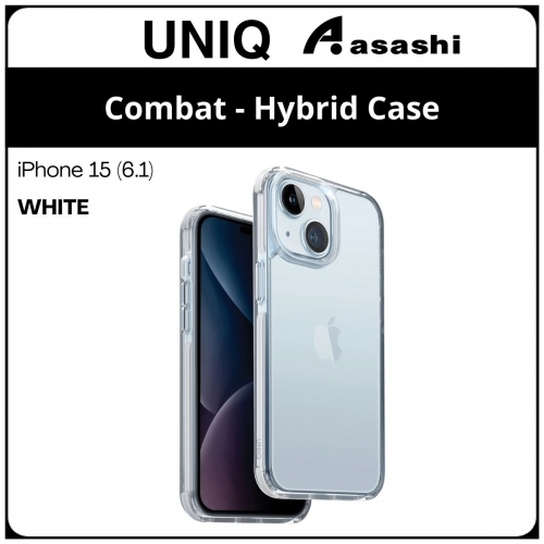 (85174) Uniq Combat iPhone 15 (6.1) Hybrid Case - White (No Warranty)