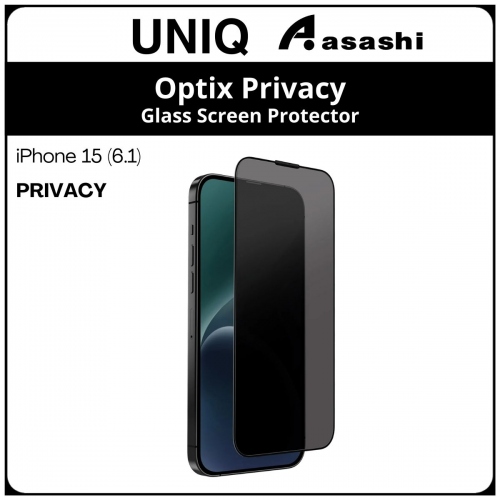 (85891) Uniq Privacy iPhone 15 (6.1) Optix Glass Screen Protector