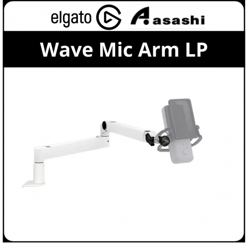 ELGATO Wave Mic Arm LP Studio-Grade Boom Arm for Microphone - White 10AAN9911