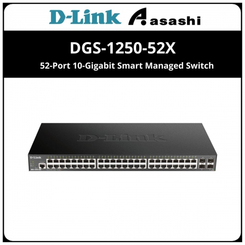 D-Link DGS-1250-52X 52-Port 10-Gigabit Smart Managed Switch