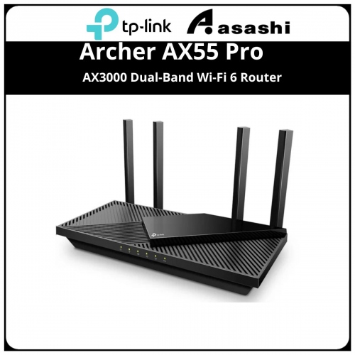 Tp-Link Archer AX55 Pro AX3000 Dual-Band Wi-Fi 6 Router