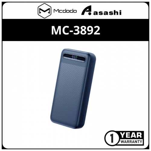 Mcdodo MC-3892 Star Series 22.5W PD+QC Power Bank 20000MAH with Digital Display- Blue