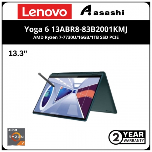 Lenovo Yoga 6 13ABR8-83B2001KMJ-(AMD Ryzen 7-7730U/16GB/1TB SSD PCIE/13.3