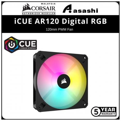 Corsair iCUE AR120 Digital RGB (Black) 1850RPM 120mm PWM Fan