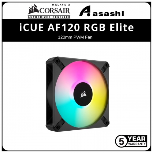 Corsair iCUE AF120 RGB Elite (Black) 2100RPM 120mm PWM Fan