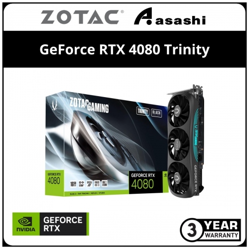 ZOTAC GAMING GeForce RTX 4080 Trinity Black Edition 16GB GDDR6X Graphic Card (ZT-D40810P-10P)