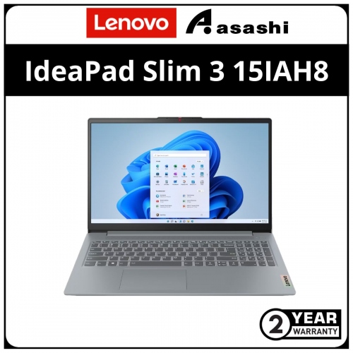 Lenovo IdeaPad Slim 3 15IAH8 Notebook-83ER004RMJ-(Intel Core i5-12450H/16GB Ram OB(No slot)/512GB SSD NVME/Intel UHD Graphic/15.6