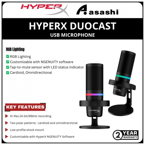 HP HyperX Duocast Black RGB-(4P5E2AA) 2 Years Warranty