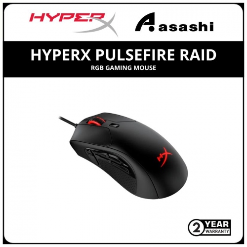 HP HyperX Pulsefire Raid RGB Gaming Mouse-Black-(4P5Q3AA)-2 Years Warranty