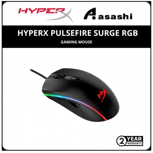 HP HyperX Pulsefire Surge RGB Gaming Mouse-Black-(4P5Q1AA)-2 Years Warranty