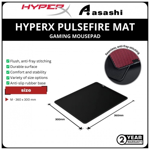 HP HyperX Pulsefire Mat Medium Mousepad-(4Z7X3AA)-2 Years Warranty