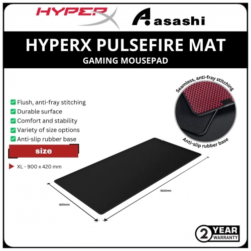HP HyperX Pulsefire Mat Extra Large Mousepad-(4Z7X5AA)-2 Years Warranty