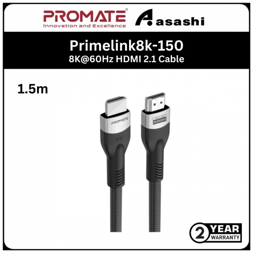 Promate PrimeLink8K-150 Certified Ultra-High-Speed 8K@60Hz HDMI™ 2.1 Cable - 1.5m