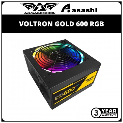 Armaggeddon Voltron Gold 600 RGB 600W Power Supply (3 Years Warranty)