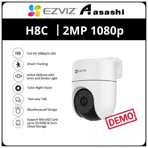 DEMO - Ezviz H8C 2MP 1080P Pan & Tilt Rotate 360° Outdoor Smart Color Night Vision Two Way Talk Wi-Fi Camera
