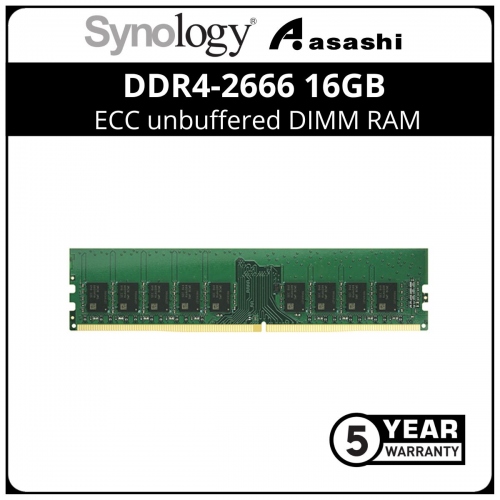 Synology DDR4-2666 16GB ECC unbuffered DIMM RAM D4EU01-16G