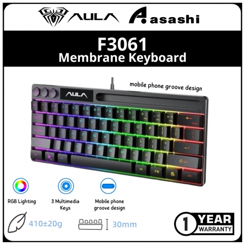 AULA F3061 (Black) Membrane Keyboard