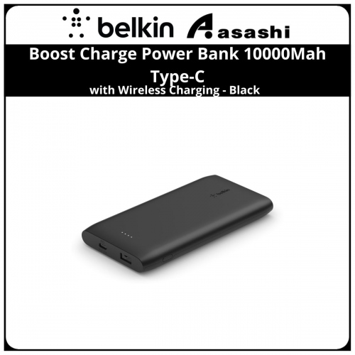 Belkin Boost Charge Power Bank 10000Mah Type-C with Wireless Charging - Black