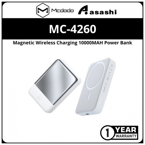 Mcdodo MC-4260 Ambilight Series 20W Magnetic Wireless Charging 10000MAH Power Bank-White