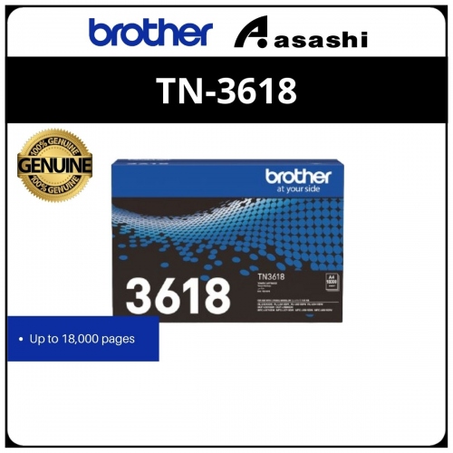 Brother TN-3618 Black Toner Cartridge 18000 Pages
