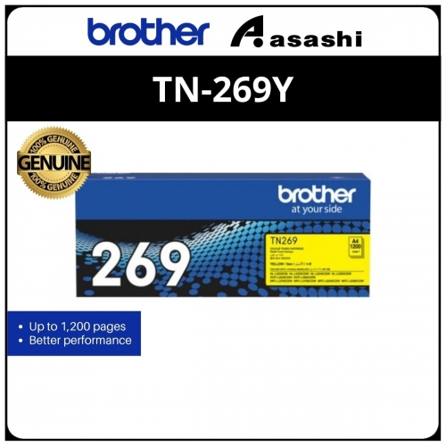 Brother TN-269Y Yellow Toner Cartridge 1200 Pages