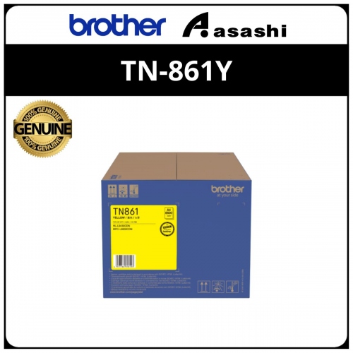 Brother TN-861Y Yellow Toner Cartridge 6500 Pages