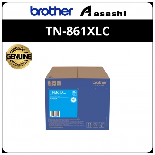 Brother TN-861XLC Cyan Toner Cartridge 9000 Pages