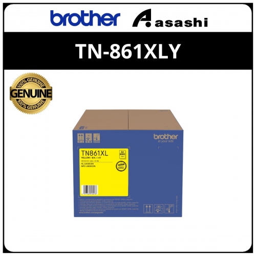 Brother TN-861XLY Yellow Toner Cartridge 9000 Pages