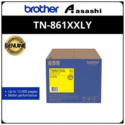 Brother TN-861XXLY Yellow Toner Cartridge 12000 Pages
