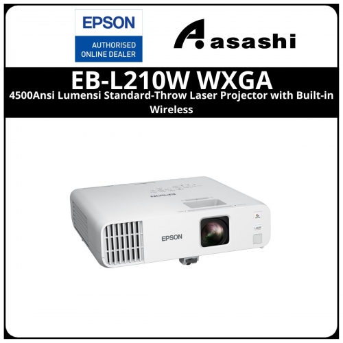 Epson EB-L210W WXGA 4500Ansi Lumensi Standard-Throw Laser Projector with Built-in Wireless