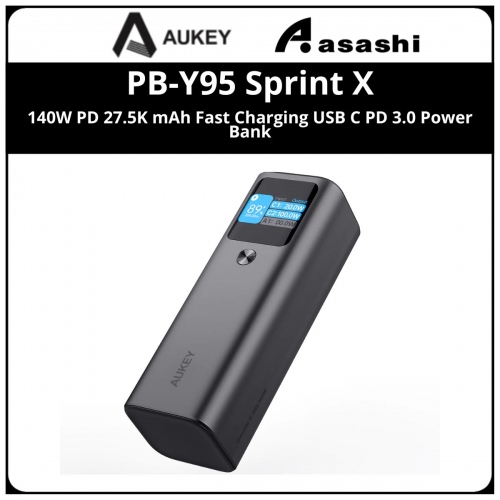 AUKEY PB-Y45 Sprint X 140W PD 27.5K mAh Fast Charging USB C PD 3.0 Power Bank