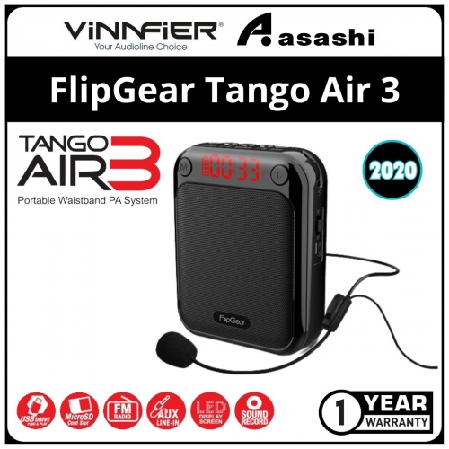 Vinnfier Tango Air 3 Portable Wireless Microphone PA System Sound Record for Teacher Tourist Guide Trainer Host
