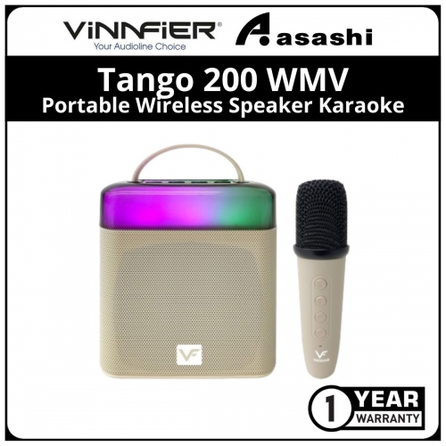 DEMO - Vinnfier VF Tango 200 WMV Portable Wireless Speaker Karaoke Bluetooth Color LED Lights 15W Output Audio