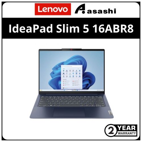 Lenovo IdeaPad Slim 5 16ABR8 Notebook-82XG007HMJ-(AMD Ryzen 7-7730U/16GB DDR5 OB(No slot)/512GB SSD NVME/Integrated AMD Radeon™ Graphics/16