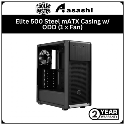 Cooler Master Elite 500 Steel mATX Casing w/ ODD (1 x Fan)