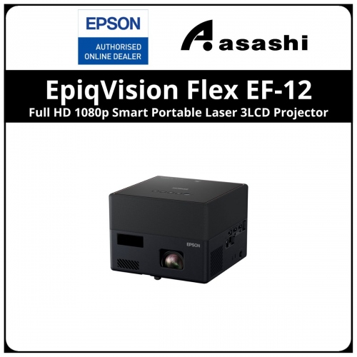 Epson EpiqVision Flex EF-12 Full HD 1080p Smart Portable Laser 3LCD Projector