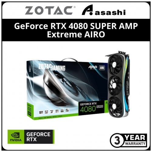 ZOTAC GAMING GeForce RTX 4080 SUPER AMP Extreme AIRO 16GB GDDR6X Graphic Card (ZT-D40820B-10P)