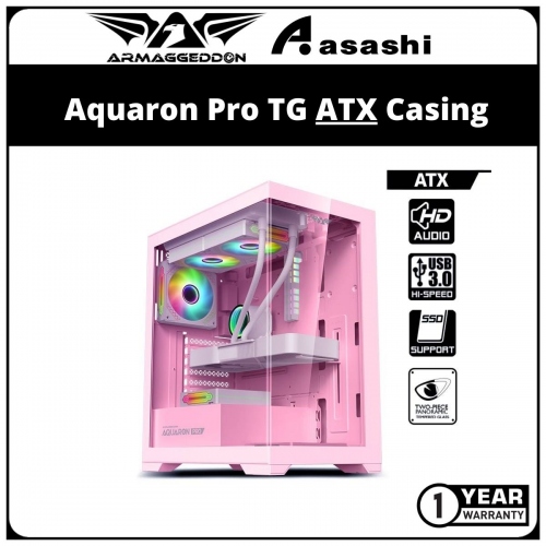 Armaggeddon Aquaron Pro (Pink) TG ATX Casing