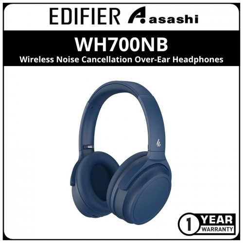 Edifier WH700NB Wireless Noise Cancellation Over-Ear Headphones - Navy (1 yrs Limited Hardware Warranty)
