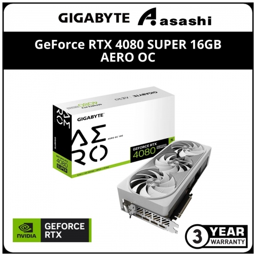 GIGABYTE GeForce RTX 4080 SUPER 16GB AERO OC GDDR6X Graphic Card (GV-N408SAERO OC-16GD)