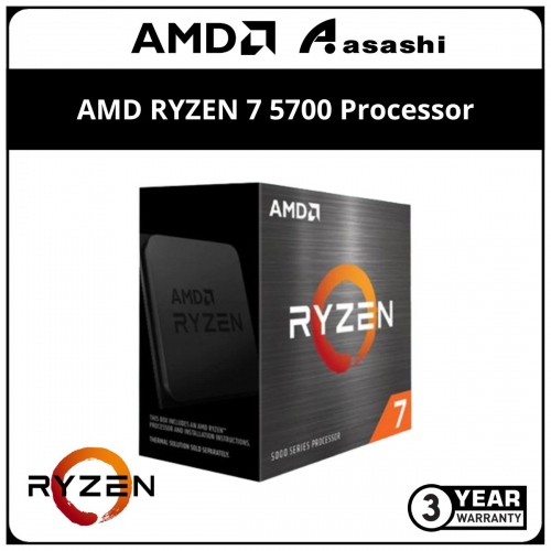 AMD RYZEN 7 5700 Processor (16M Cache, 8C16T, up to 4.6Ghz) AM4