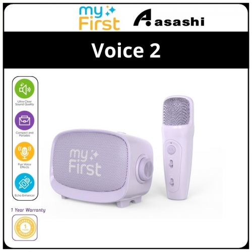 myFirst Voice 2 Portable Interactive Microphone & Wireless Speaker FV5201SA-PE01 (Purple)